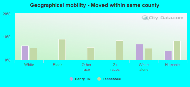 Geographical mobility -  Moved within same county