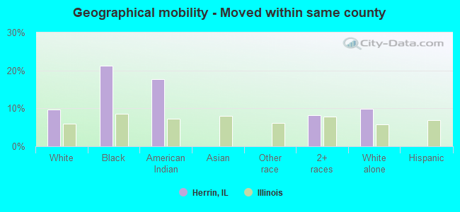 Geographical mobility -  Moved within same county