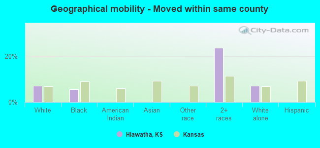 Geographical mobility -  Moved within same county