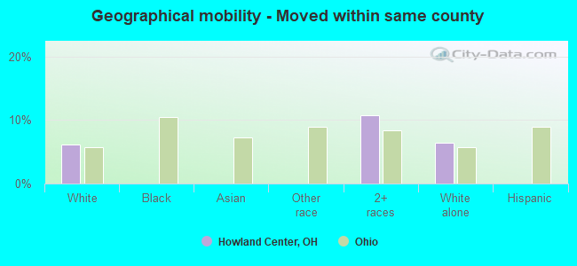 Geographical mobility -  Moved within same county