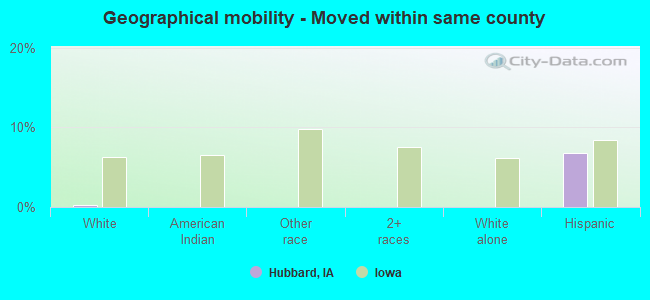 Geographical mobility -  Moved within same county