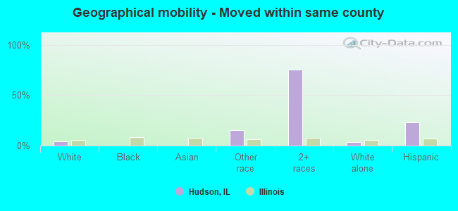 Geographical mobility -  Moved within same county