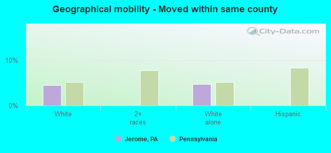 Geographical mobility -  Moved within same county