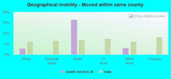 Geographical mobility -  Moved within same county