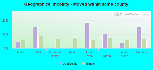 Geographical mobility -  Moved within same county