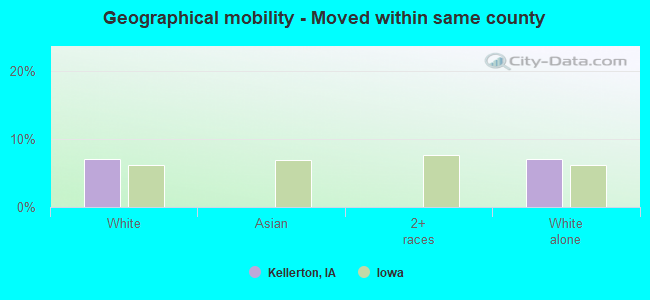 Geographical mobility -  Moved within same county