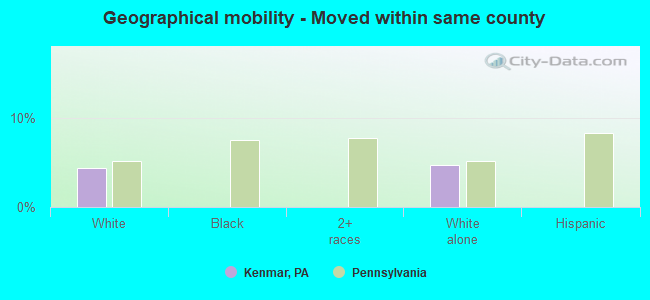 Geographical mobility -  Moved within same county