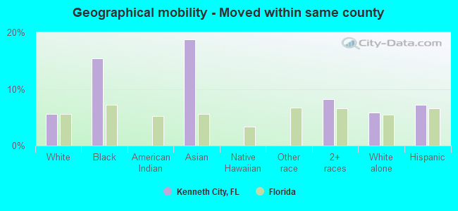 Geographical mobility -  Moved within same county