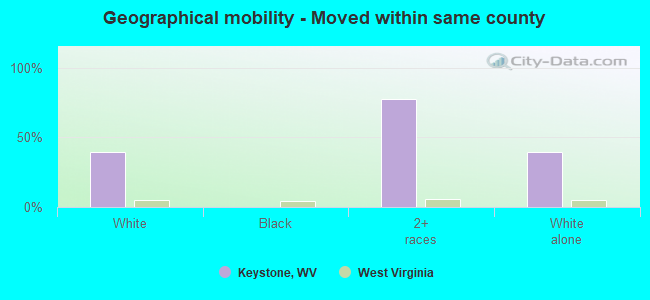 Geographical mobility -  Moved within same county