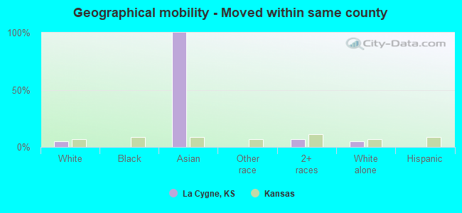 Geographical mobility -  Moved within same county