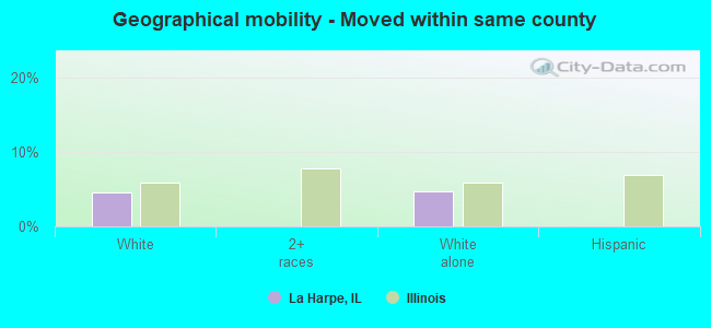 Geographical mobility -  Moved within same county