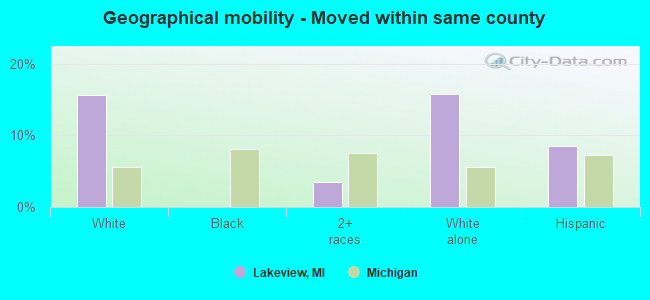 Geographical mobility -  Moved within same county