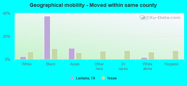 Geographical mobility -  Moved within same county