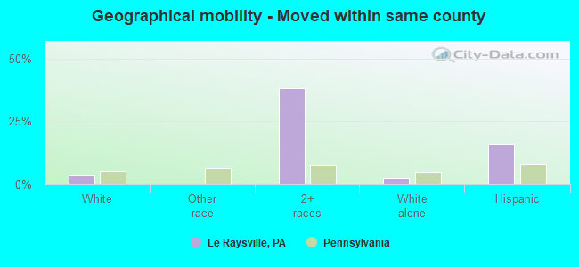 Geographical mobility -  Moved within same county