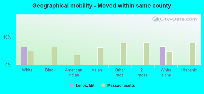 Geographical mobility -  Moved within same county