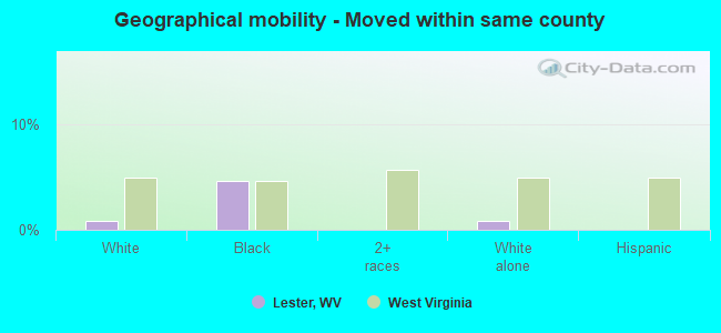 Geographical mobility -  Moved within same county