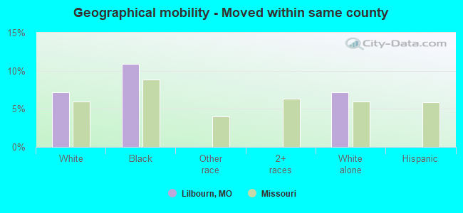 Geographical mobility -  Moved within same county