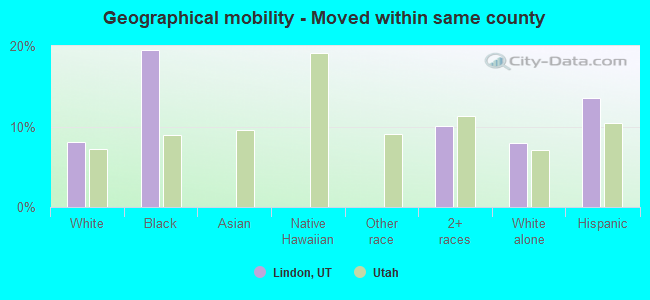 Geographical mobility -  Moved within same county