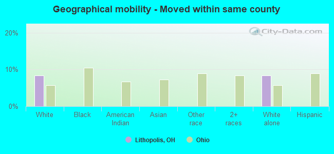 Geographical mobility -  Moved within same county