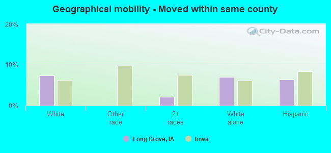 Geographical mobility -  Moved within same county