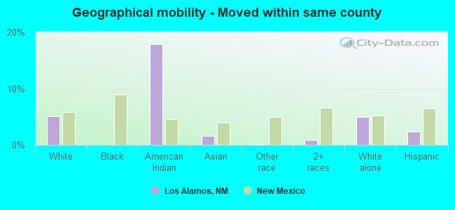 Geographical mobility -  Moved within same county