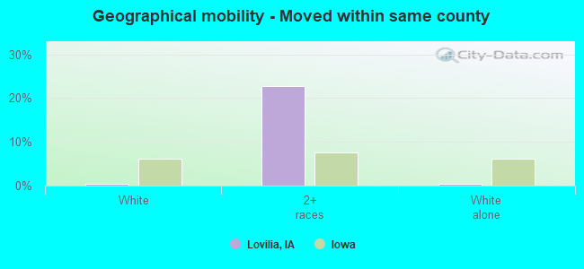 Geographical mobility -  Moved within same county