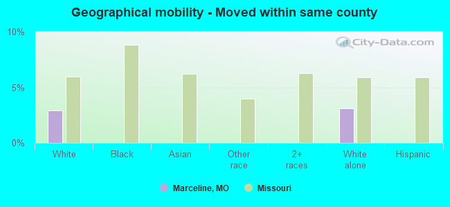 Geographical mobility -  Moved within same county