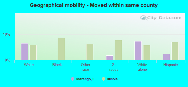 Geographical mobility -  Moved within same county