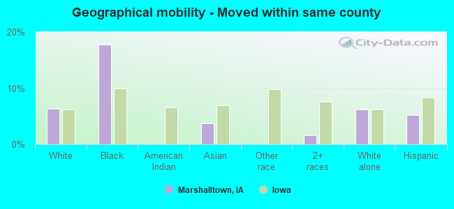 Geographical mobility -  Moved within same county