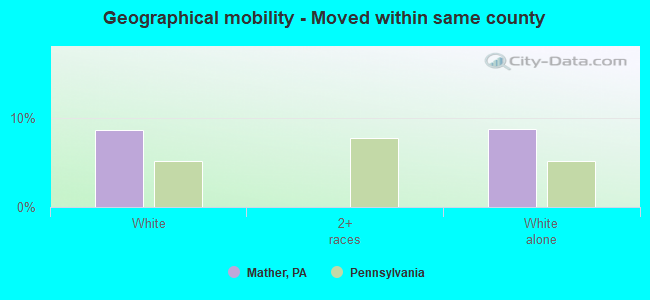 Geographical mobility -  Moved within same county