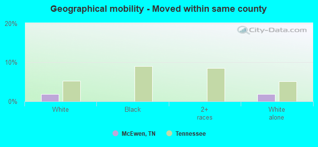 Geographical mobility -  Moved within same county