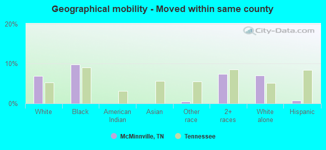 Geographical mobility -  Moved within same county