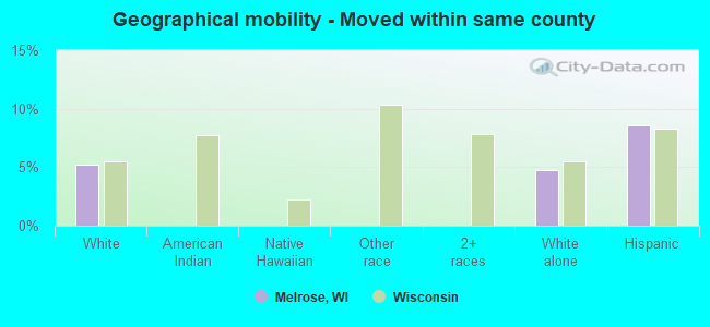 Geographical mobility -  Moved within same county