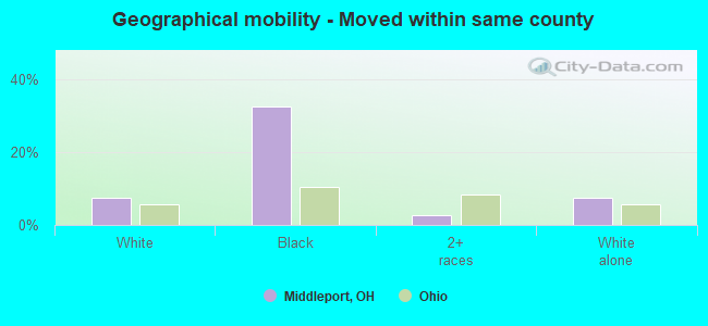 Geographical mobility -  Moved within same county