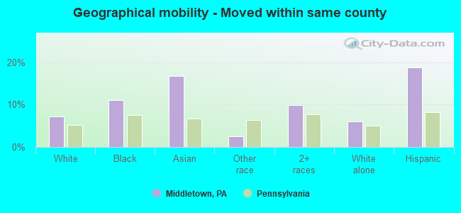 Geographical mobility -  Moved within same county