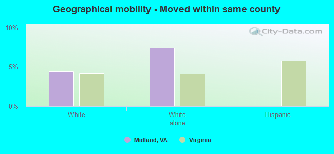 Geographical mobility -  Moved within same county