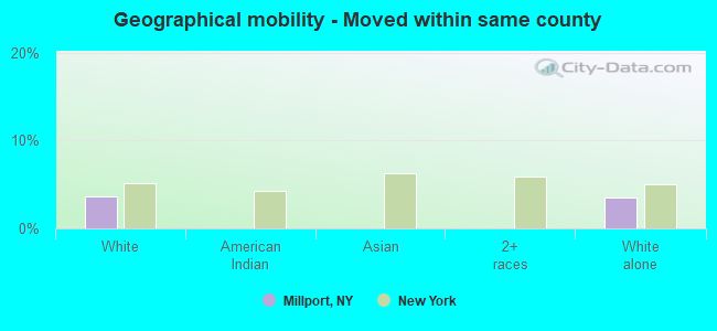 Geographical mobility -  Moved within same county