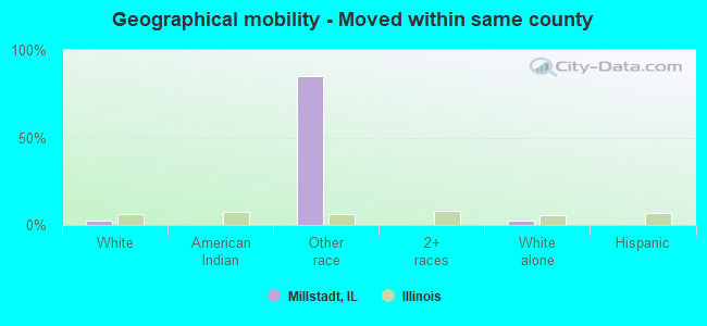 Geographical mobility -  Moved within same county