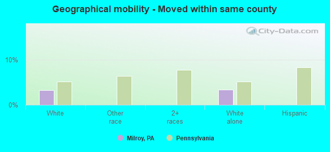 Geographical mobility -  Moved within same county