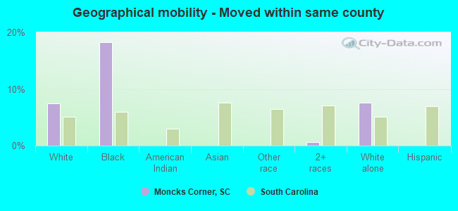 Geographical mobility -  Moved within same county