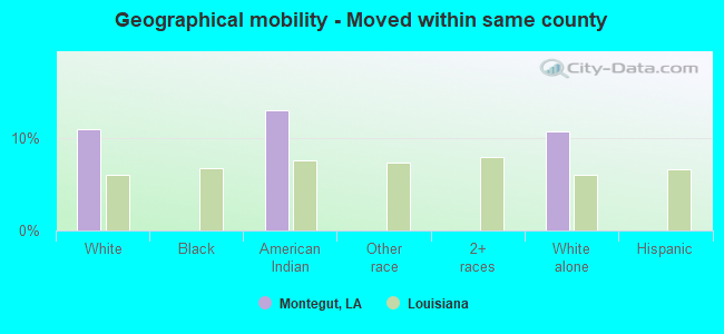 Geographical mobility -  Moved within same county