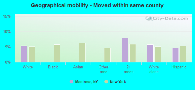 Geographical mobility -  Moved within same county