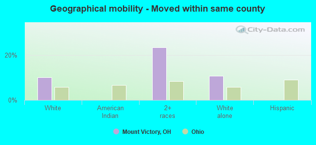 Geographical mobility -  Moved within same county