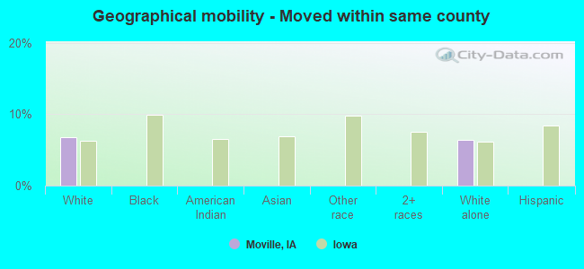 Geographical mobility -  Moved within same county