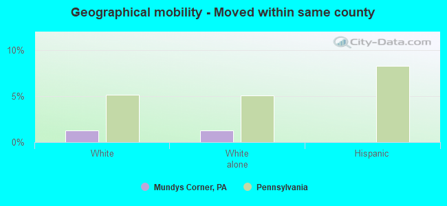 Geographical mobility -  Moved within same county