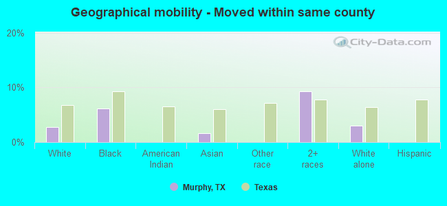 Geographical mobility -  Moved within same county