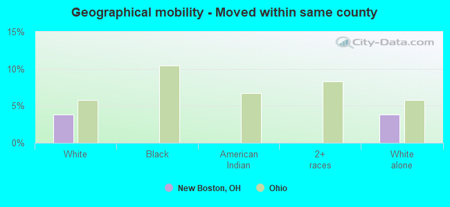 Geographical mobility -  Moved within same county