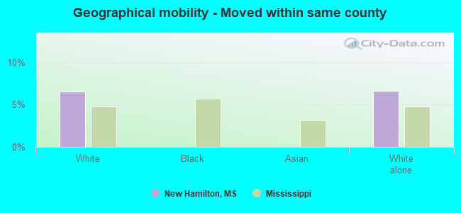 Geographical mobility -  Moved within same county