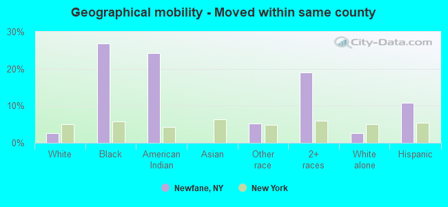 Geographical mobility -  Moved within same county