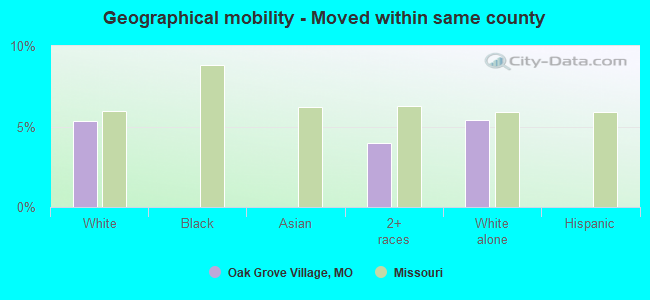 Geographical mobility -  Moved within same county